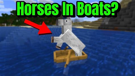 can horses go in boats minecraft bedrock.